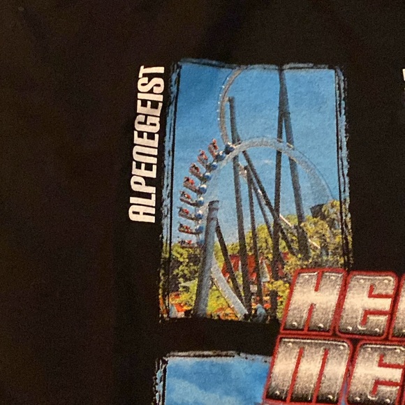 Classic 90s Busch Gardens Heavy Metal lineup of coasters T-shirt. 23x28. XL. - Picture 4 of 13
